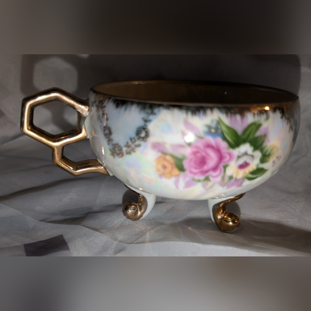 Vintage Shafford handpainted Bone China tea cup